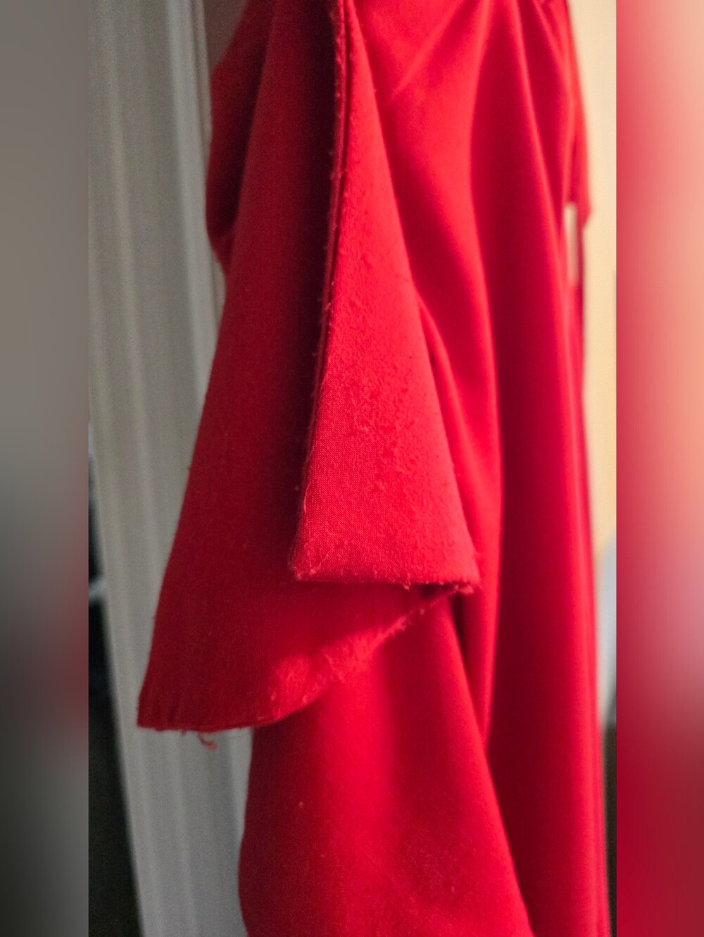 Grass-Fields Red Ruffle Cold-Shoulder High low corset dress Size 8 - Picture 10 of 15
